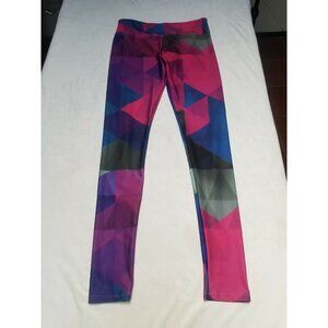 Babakul Womens Multicolor Geometric Print Stretch Leggings Medium Made in USA